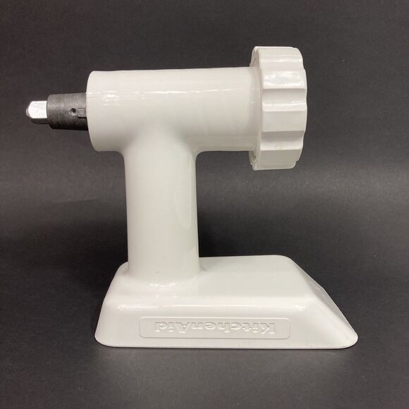 Kitchenaid Meat Grinder Attachment SNFGA-White- 1 Blade-No Extra Pieces-Cracked - Picture 3 of 8